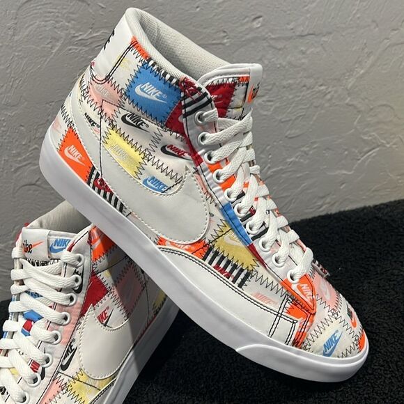 🔥🔥 NIKE Blazer Mid '77 Patchwork Mid Sneakers Special Edition Men's Sz 10 - NE - Picture 2 of 14